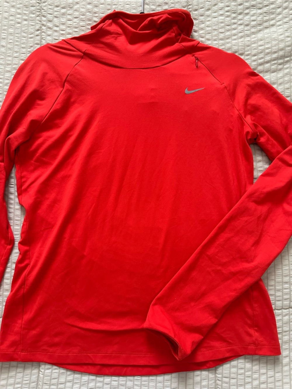 Nike Women’s Red Long-Sleeve Dri-FIT Mock Neck Top